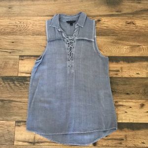 Rock and Republic  sleeveless blue top